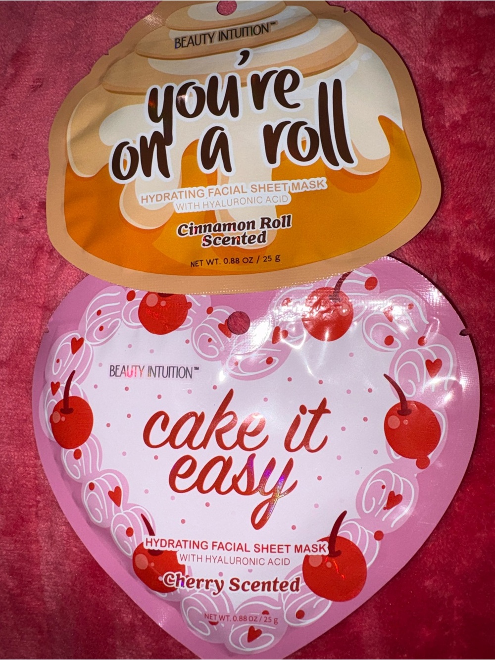 Cake It Easy Cherry Scented Hydrating Facial Sheet Mask - Pink